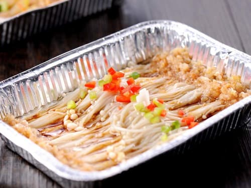 浪卡子锡纸烤金针菇